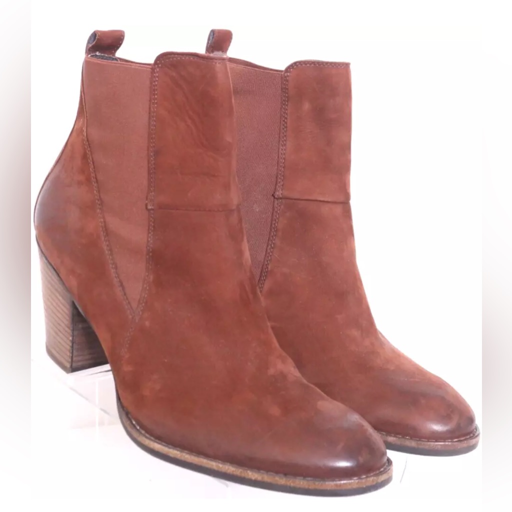 Paul Green Jules Brown Suede Booties ( Leather)